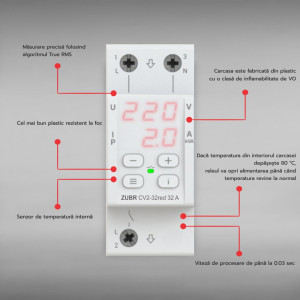 RELEU TENSIUNE CU CONTROL ZUBR CV2-32 RED