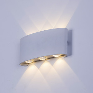  APLICA LED PERETE LUMARO 6W 600LM 3000K ALB 168*78*42MM