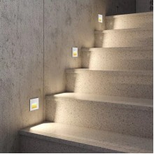 SPOT LED PERETE ALB 1W 3000K IP20 86*90*30MM