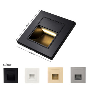 SPOT LED PERETE NEGRU 1W 3000K IP20 86*90*30MM