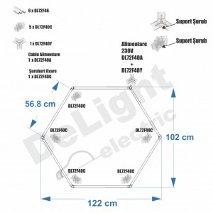 Hexagon LED Honeycomb T5 48W Tub 568mm Hexagon LED Honeycomb T5 48W Tub 568mm