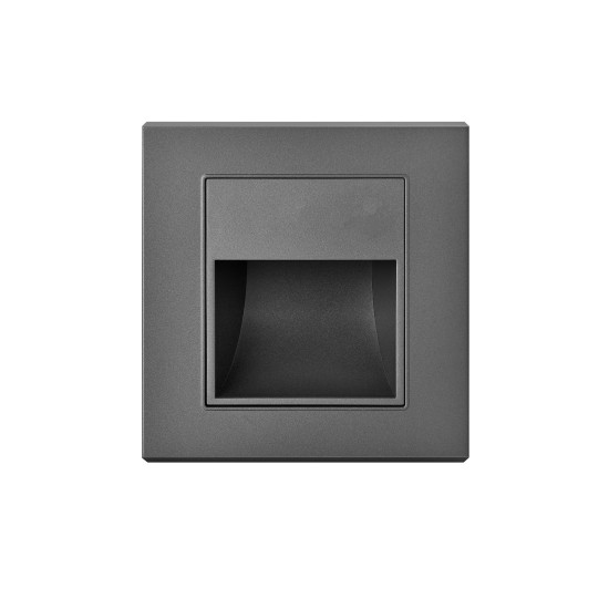 SPOT LED PERETE GRI 1W 3000K IP20 86*90*30MM