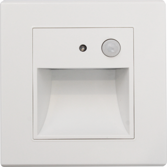 SPOT LED PERETE CU SENZOR ALB 1W 3000K IP20 86*90*30MM