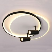 Lustra Led Neagra cu spot Carina 60w/3800lm 3000k/4000k/6500k cu Telecomanda 