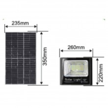 Proiector cu Panou Solar Monocristalin si telecomanda -  100W/6500k