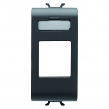 Masca conector RJ45  Negru 1modul Gewiss Chorus - GW12431