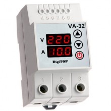 DIGITOP Releu protectie tensiune amperaj VA-32A
