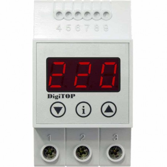 DIGITOP Releu protectie tensiune pe sina DIN 20A VP-20A 380124