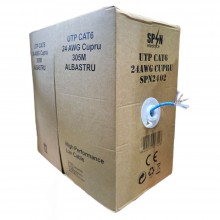 Cablu UTP cupru ALBASTRU cat 6 24AWG (305M)