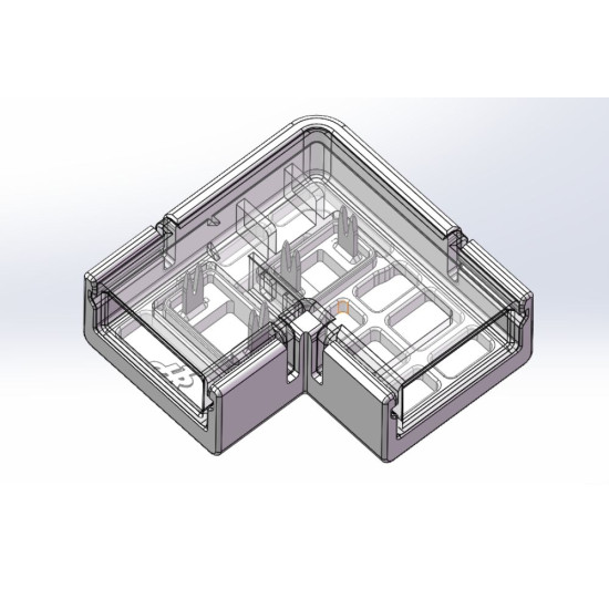 CONECTOR PRELUNGIRE L PCB 8mm PT BANDA LED COB IP67 12V/24V