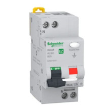 Easy9, Intreruptor automat cu protectie diferentiala (RCBO), 1P+N, 25A, curba B, 6000A, Tip A, 30mA