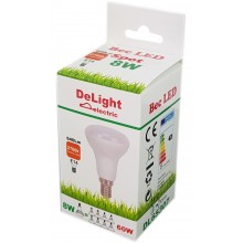 Bec Led E14, model R50, 8W=60W, 6400K, lumina rece