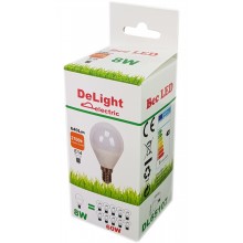 Bec Led Sferic E14, model G45, 8W=60W, 2700K, lumina calda