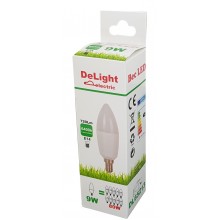 Bec Led Lumanare E14, model C37, 9W=80W, 6400K, lumina rece