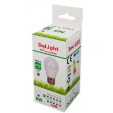 Bec Led Sferic E27, model G45, 8W=60W, 6400K, lumina rece