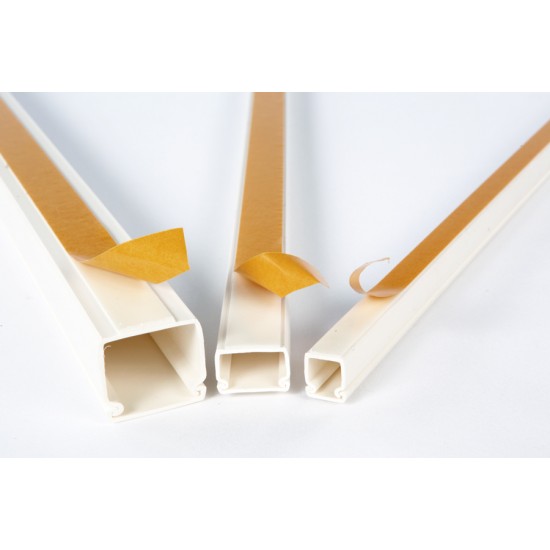 Canal cablu PVC cu banda adeziva, 25x25 mm (Pret pe metru liniar) - Imagine