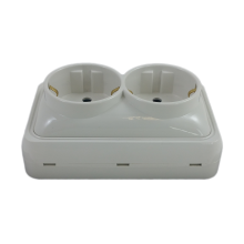 Priza Dubla Mini Alba - montaj aparent