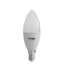 Bec Led Lumanare E14, model C37, 9W=80W, 6400K, lumina rece