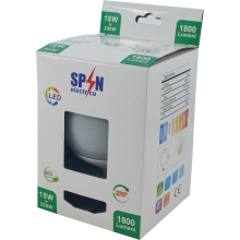 Bec Led E27, model G120, 18W=200W, 6400K, lumina rece, 1800Lm