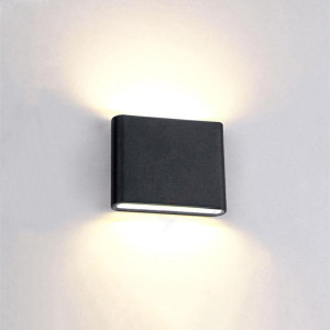 Aplica LED de exterior extra-plata, 6W=40W, 3000K, lumina calda, 540Lm, IP65