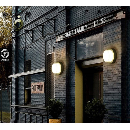 Aplica LED de exterior, Ø160mm, 12W=75W, 3000K, lumina calda, 1080Lm, IP65