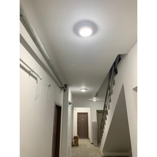 Aplica LED cu senzor de miscare 360°, Ø171, 15W=100W, 1200Lm, IP65