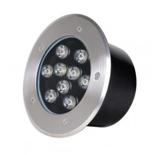 Spot LED pardoseala 9W=45W, Ø160mm, 6400K, lumina rece
