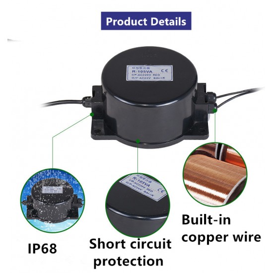 DRIVER 105W 12V AC IP68 180x133x65mm