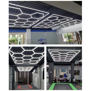 Set 3 Hexagoane LED Honeycomb 128W Tuburi 568mm