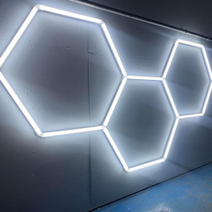 Set 3 Hexagoane LED Honeycomb 96W Tuburi 440mm