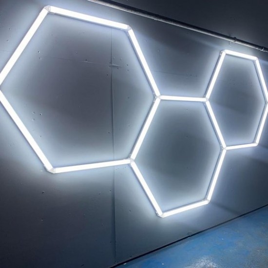 Set 3 Hexagoane LED Honeycomb 96W Tuburi 440mm