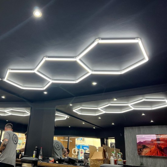 Set 3 Hexagoane LED Honeycomb 128W Tuburi 568mm