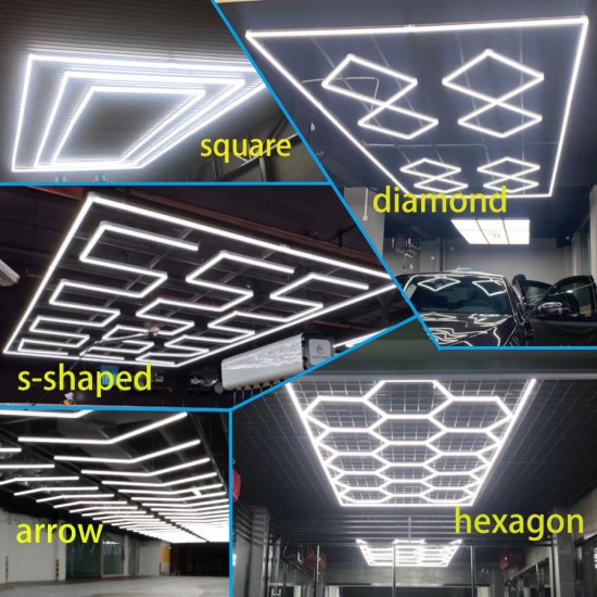 Kit 5 hexagoane LED Honeycomb T5 48W Tub 568mm