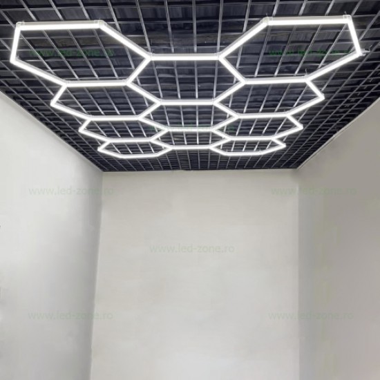 Set 11 Hexagoane LED Honeycomb 276W Tuburi 440mm Set 11 Hexagoane LED Honeycomb 276W Tuburi 440mm