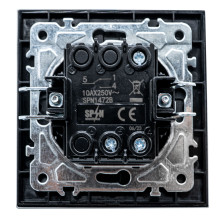 Intrerupator Cap Scara Negru cu Rama din Sticla