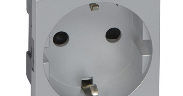 Priza 2P+T, protectie mecanica, aluminiu Legrand Mozaic 079213 - 79213 Priza 2P+T, protectie mecanica, aluminiu Legrand Mozaic 079213 - 79213
