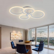 LUSTRA LED CERCURI 56W CU 4 BRATE 3 CULORI+IR 580mm x 90mm