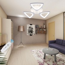 LUSTRA LED  DIMABILA 50W CU 3 BRATE 3 CULORI+IR 450mm x 85mm