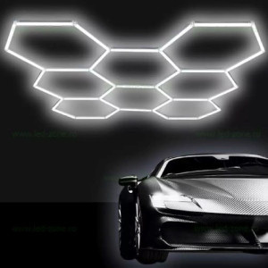 Set 8 Hexagoane LED Honeycomb 210W Tuburi 440mm