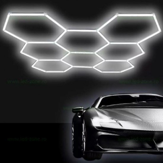 Set 8 Hexagoane LED Honeycomb 210W Tuburi 440mm