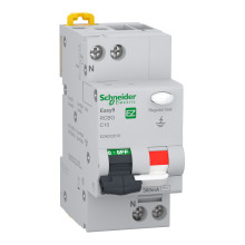 Easy9, Intreruptor automat cu protectie diferentiala (RCBO), 1P+N, 16A, curba B, 6000A, Tip A, 30mA
