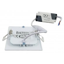 Spot Led Slim Patrat, 85x85 mm, 3W=25W, 2700K, lumina calda