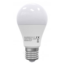 Bec Led E27, model glob A60, 12W=100W, 2700K, lumina calda, ore functionare 15.000