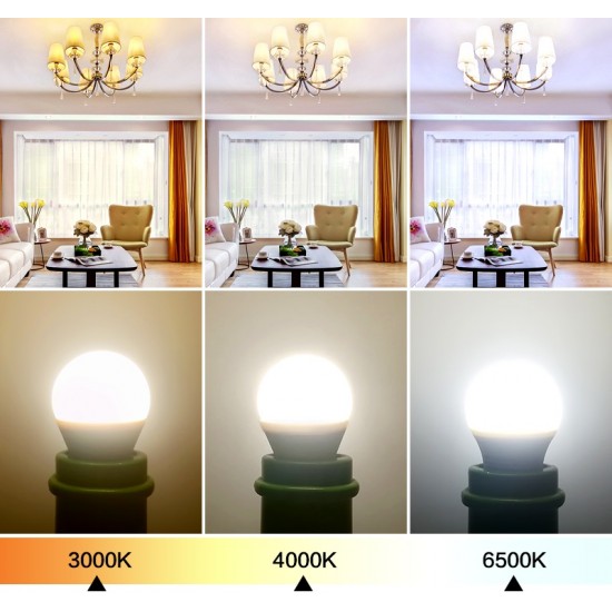 Bec LED cu lumina adaptabila, model glob A60, 12W=100W, 1080Lm