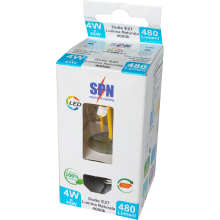 Bec Filament Sferic E27, 4W=45W, 4000K, lumina neutra