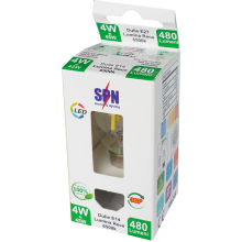 Bec Filament Sferic E14, 4W=45W, 6500K, lumina rece