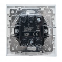 Intrerupator Sonerie Alb cu Rama din Sticla