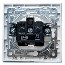 Priza Simpla Alb cu Rama din Sticla