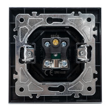 Priza TV Negru cu Rama din Sticla