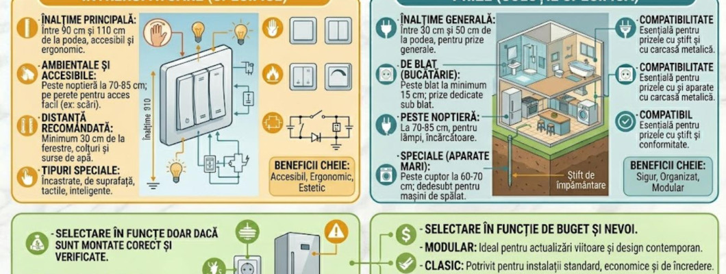 Ghidul inaltimilor standard: La ce distanta de podea se montează corect prizele si intrerupatoarele?